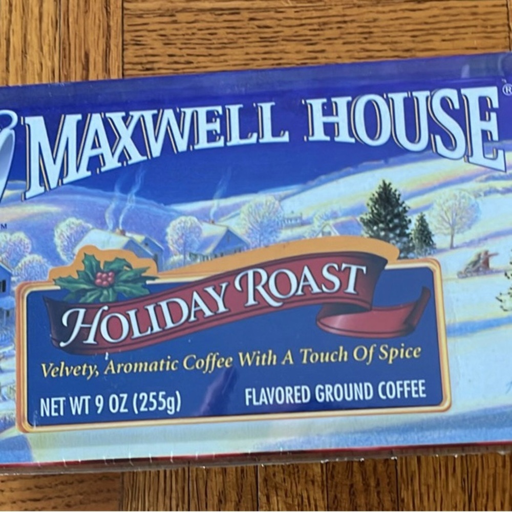 NEW* RARE Maxwell House Coffee Holiday Roast Vtg Collectible Tin 1997 Christmas